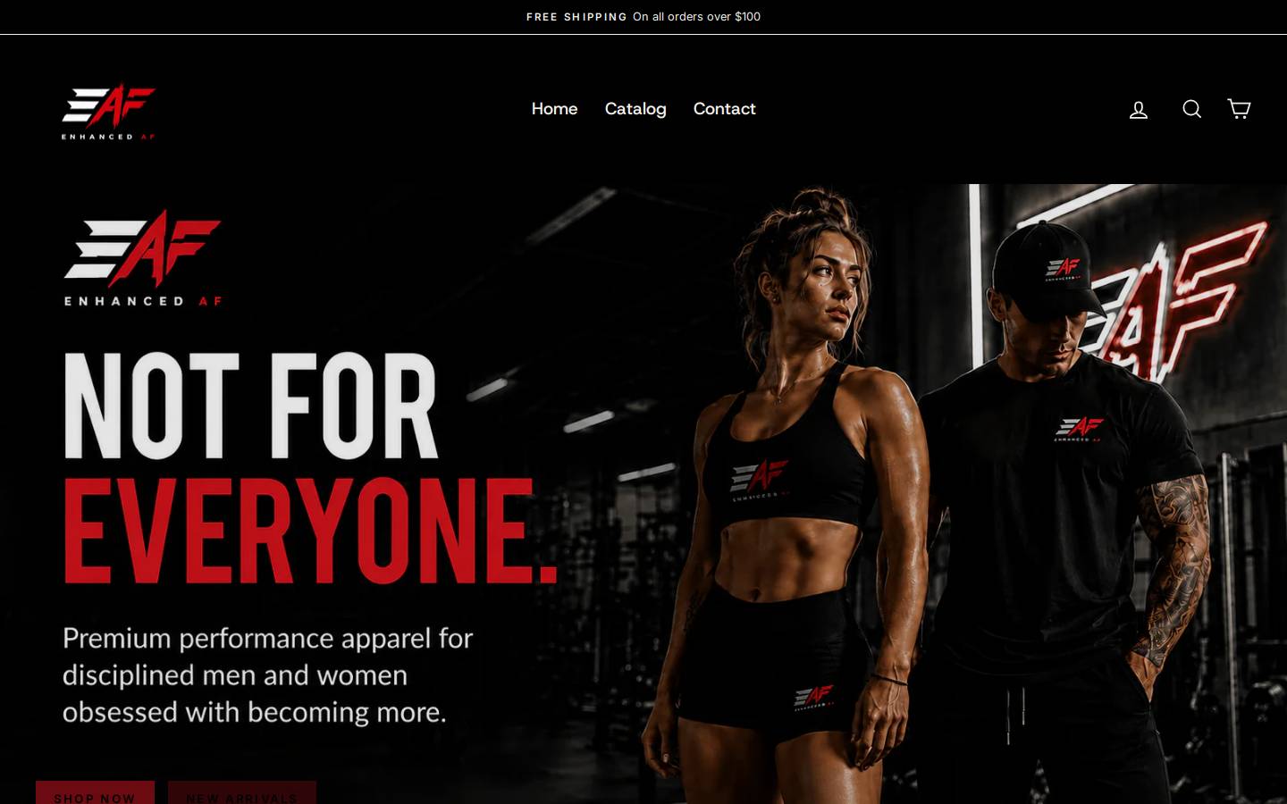 eafapparel.com homepage screenshot