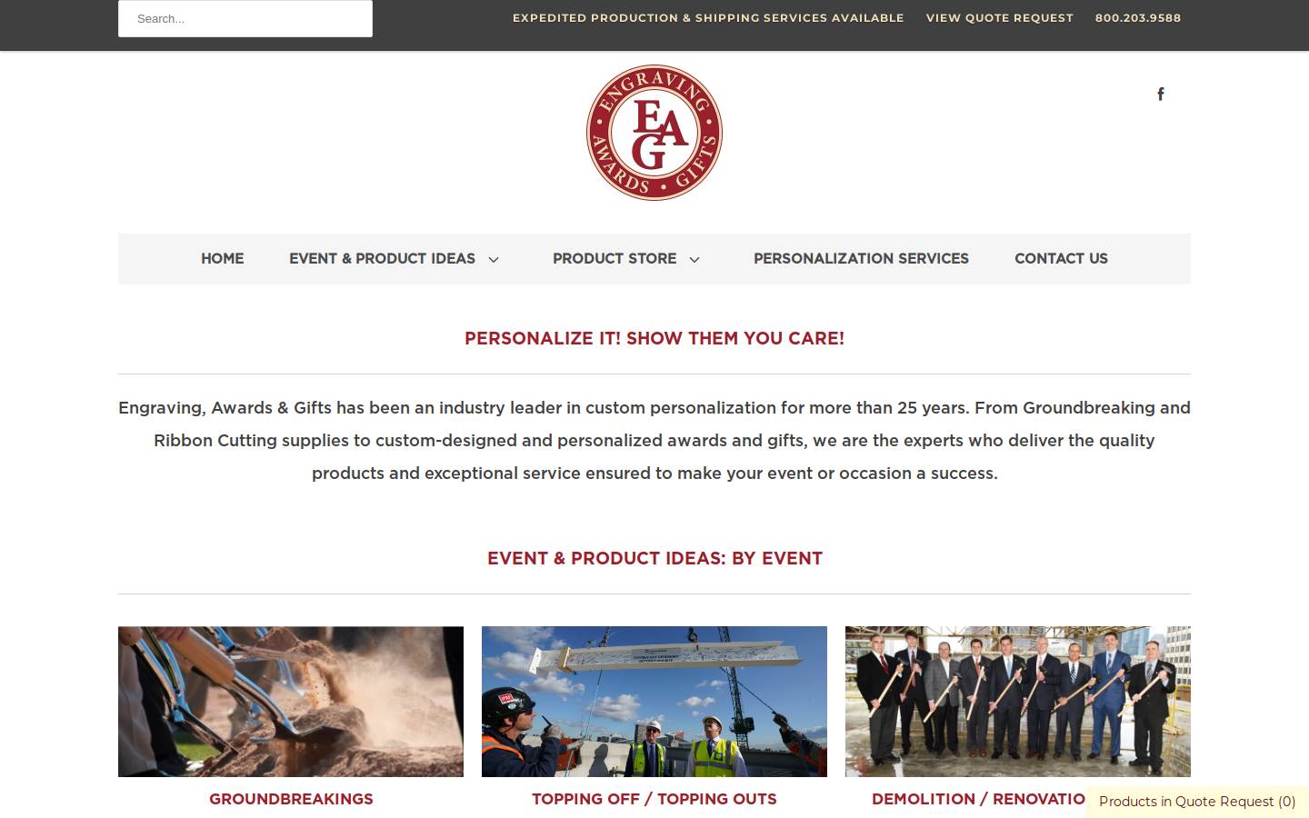 eagawards.com homepage screenshot