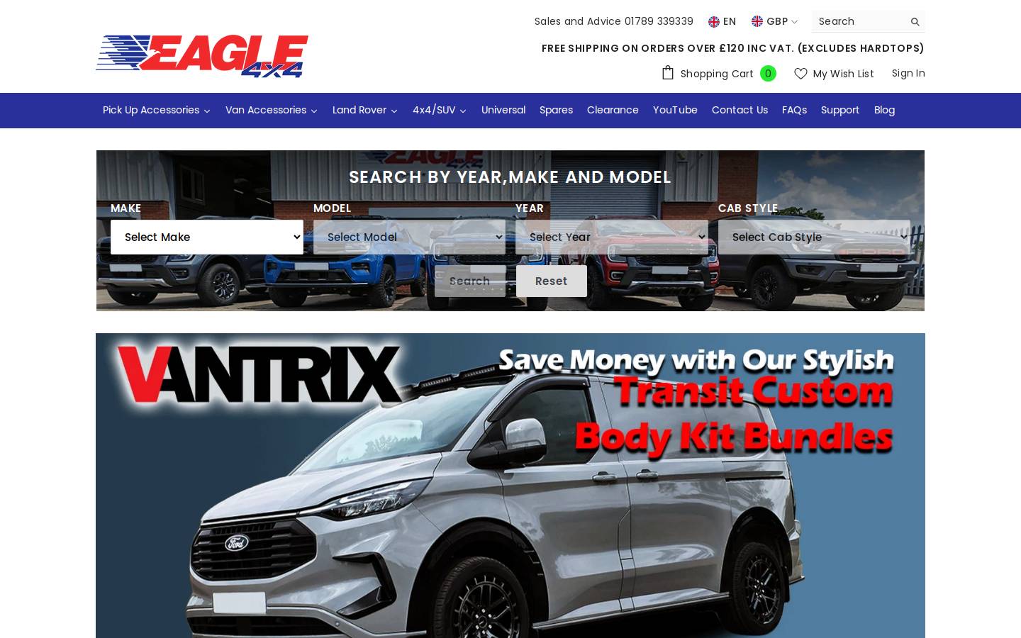Eagle 4x4 Ltd homepage screenshot