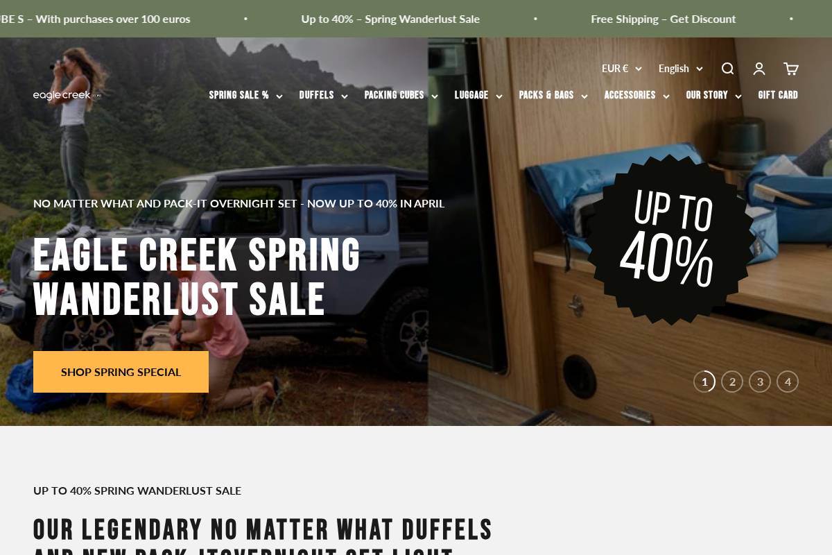 Eaglecreek homepage screenshot