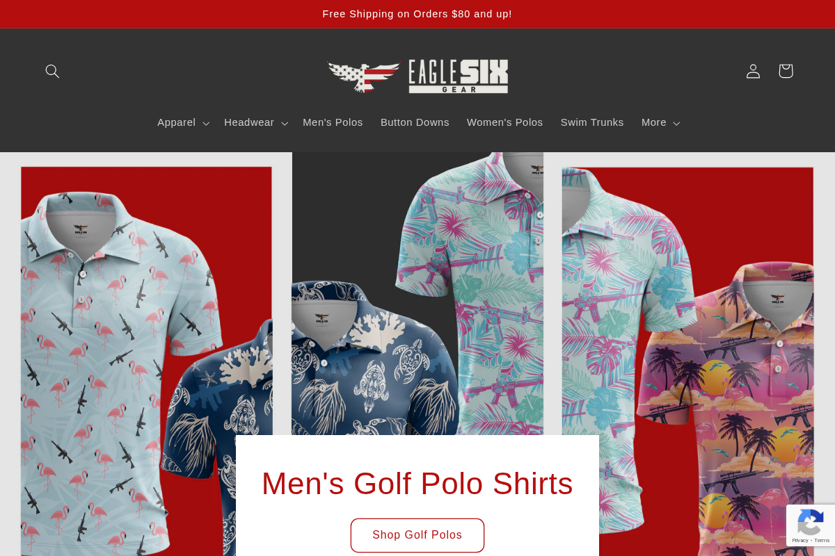 Eagle Six Gear homepage screenshot