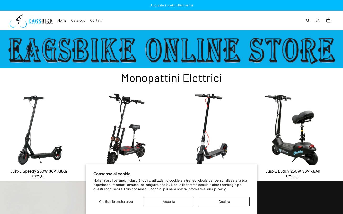 Eagsbike homepage screenshot