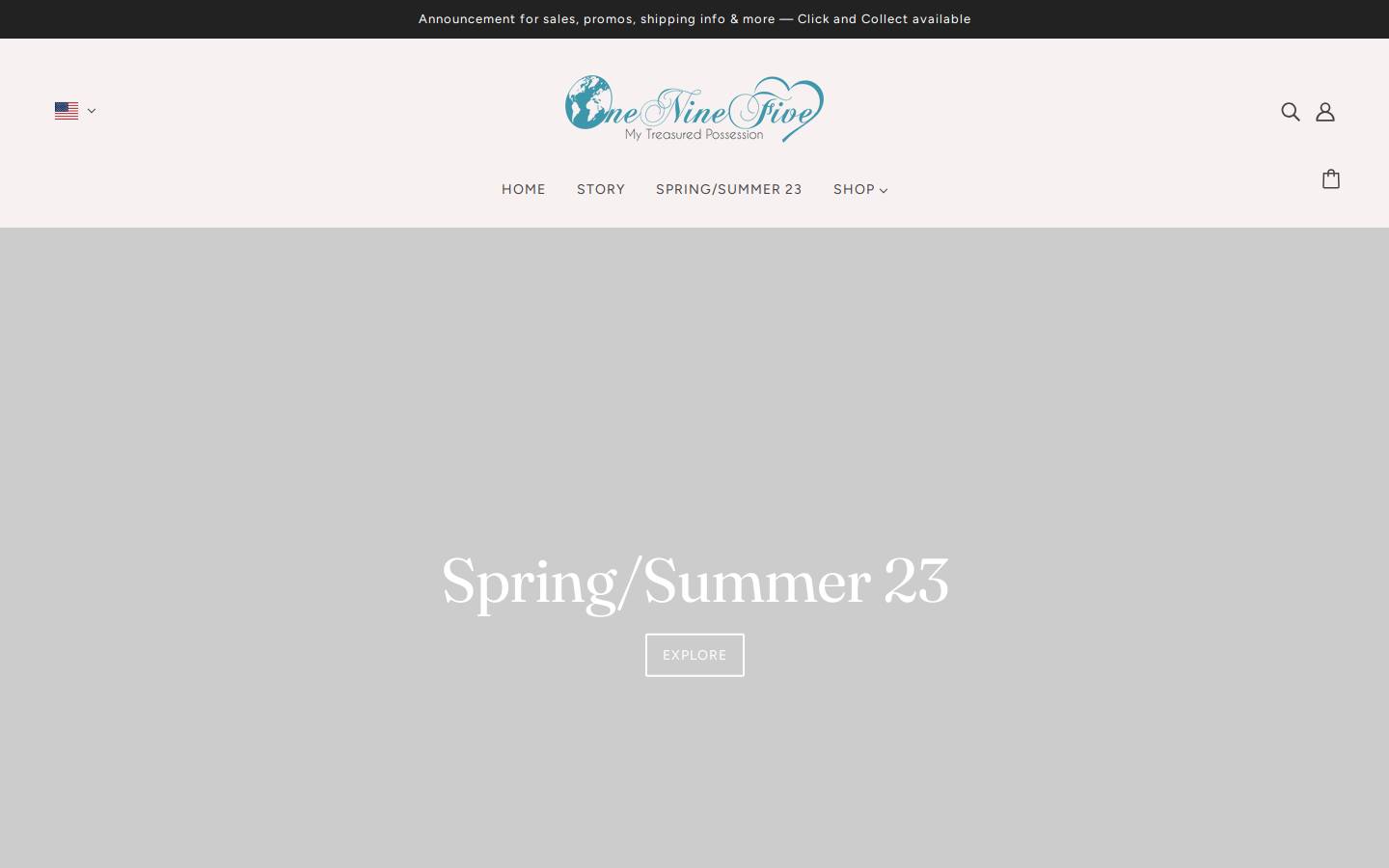eaoneninefive.com homepage screenshot