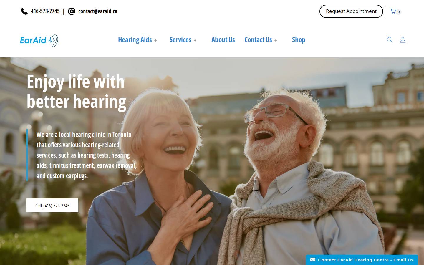 earaid.net homepage screenshot