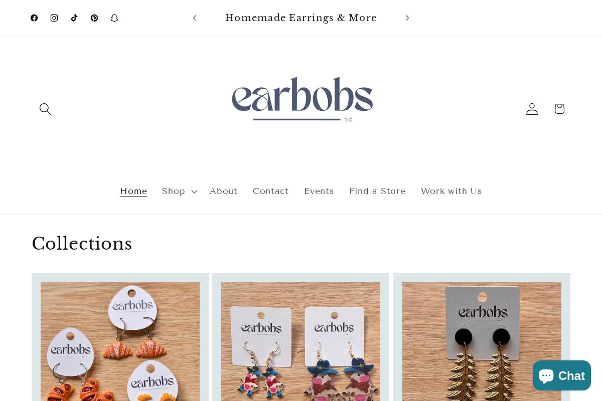 earbobsdc.com homepage screenshot