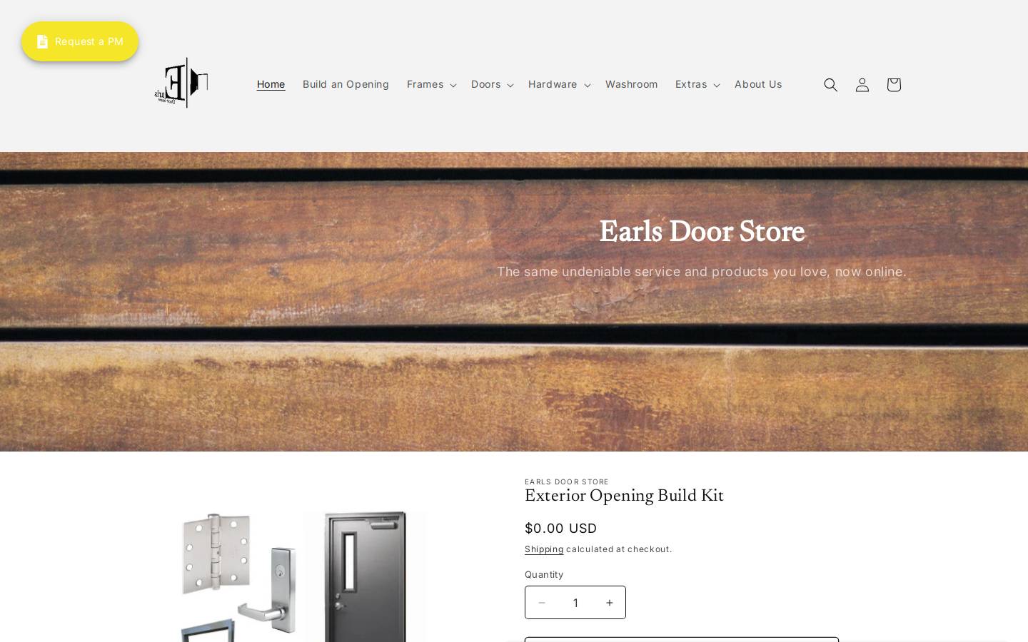 earlsdoorstore.com homepage screenshot