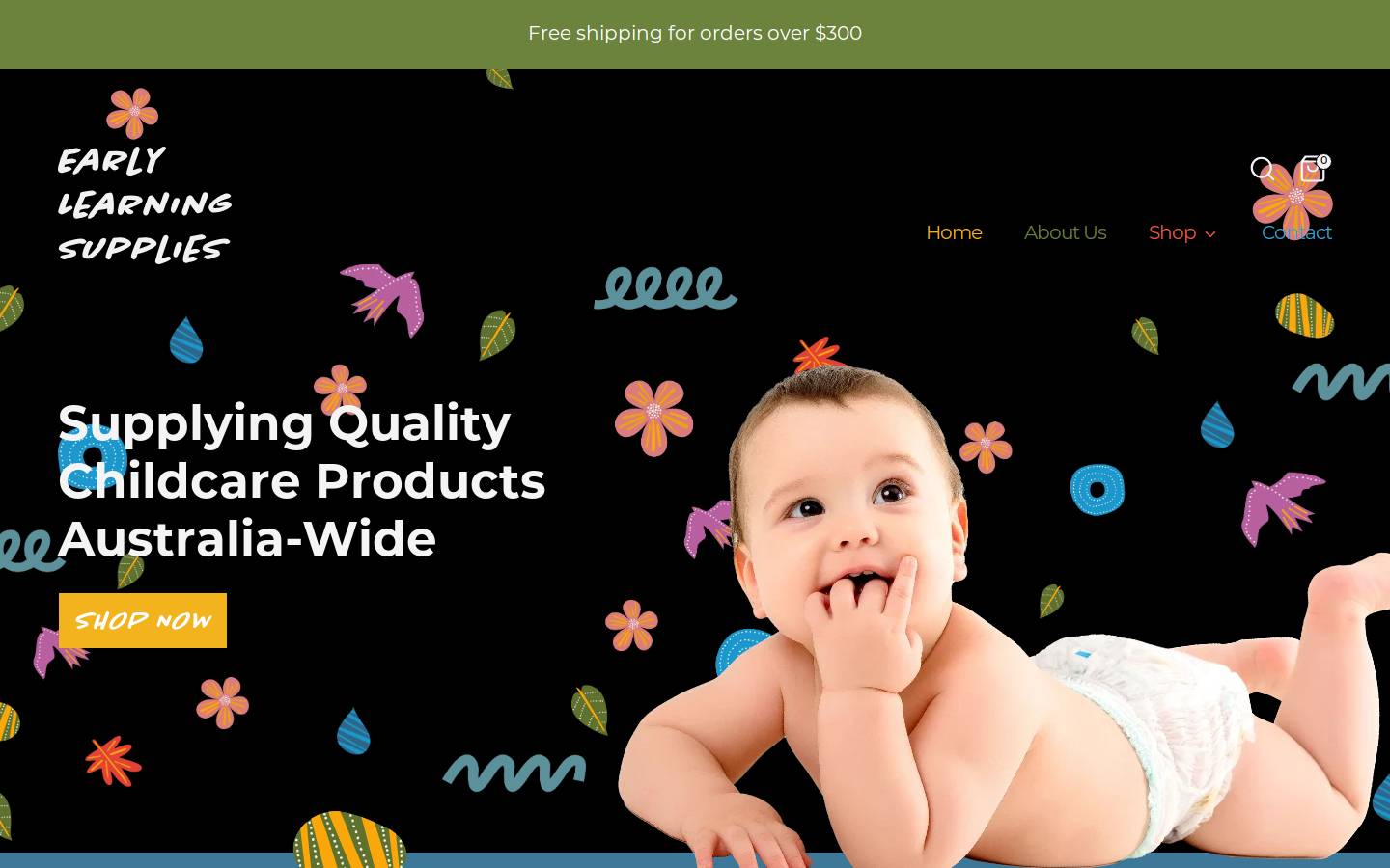 earlylearningsupplies.com.au homepage screenshot
