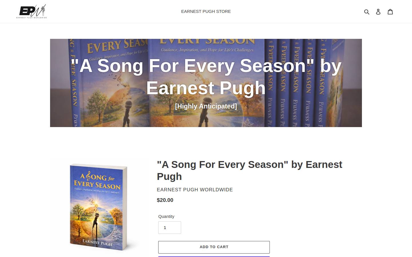 earnestpughonline.com homepage screenshot