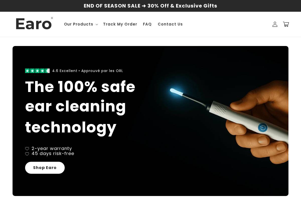 earo-us.com homepage screenshot