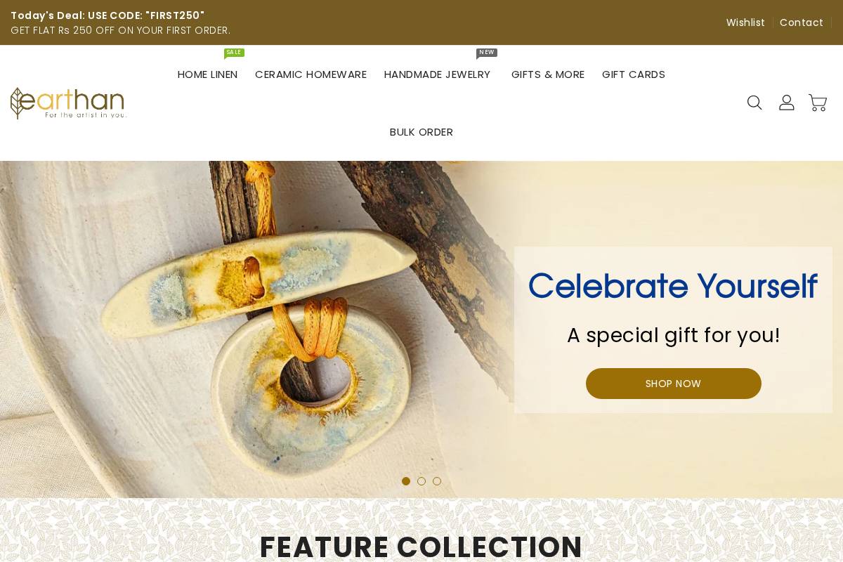 Earthan homepage screenshot