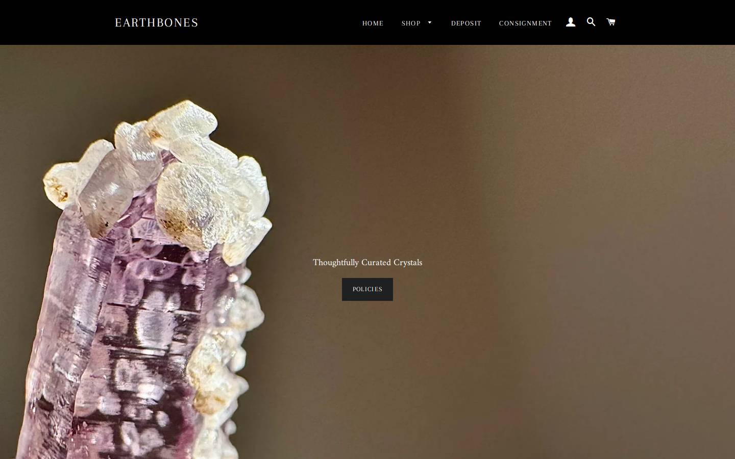 earthbonesofficial.com homepage screenshot