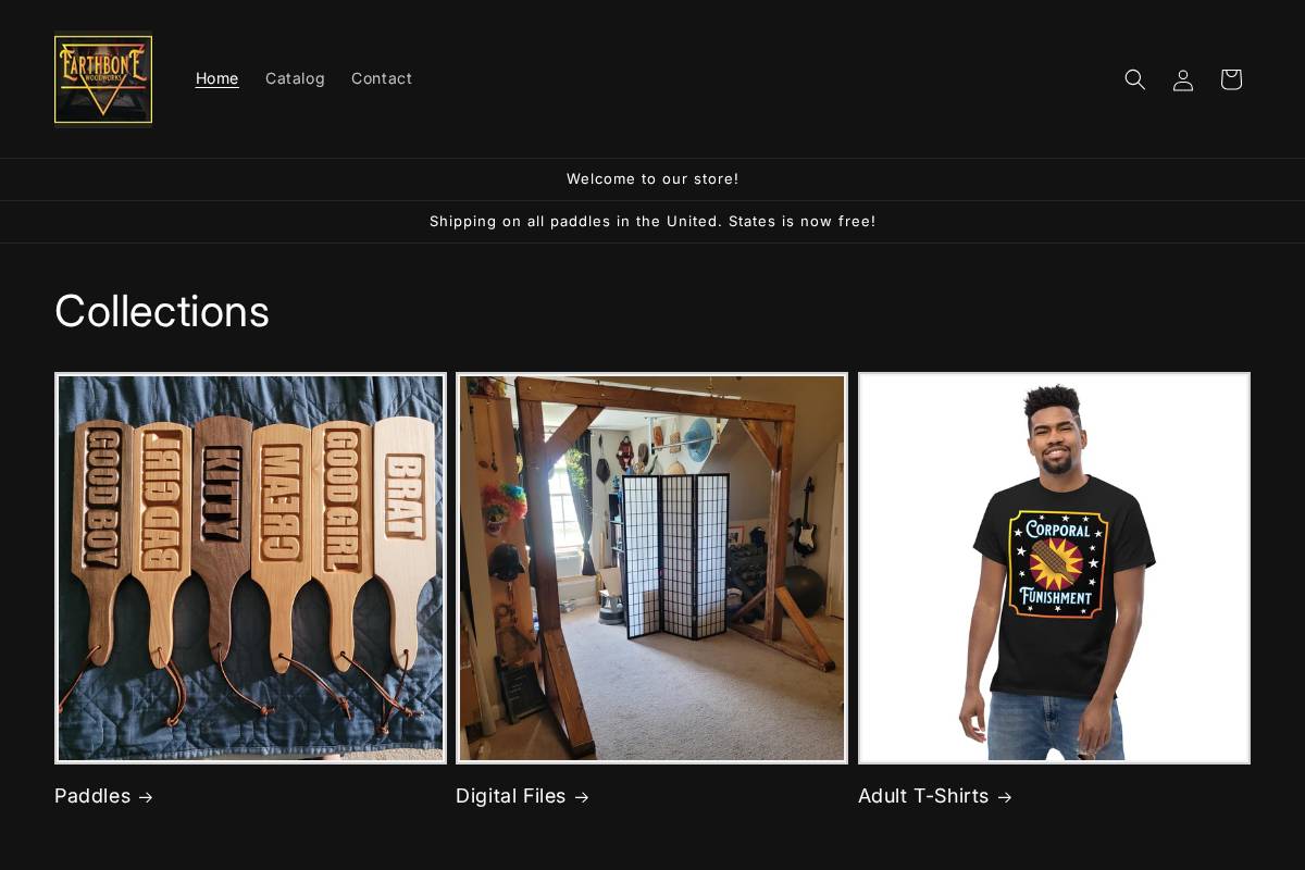 earthbonewoodworks.com homepage screenshot