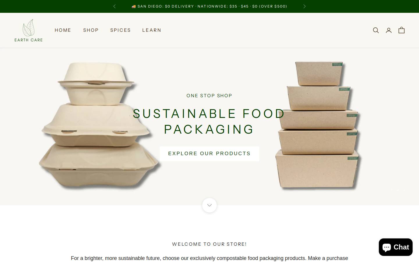 earthcarenow.com homepage screenshot