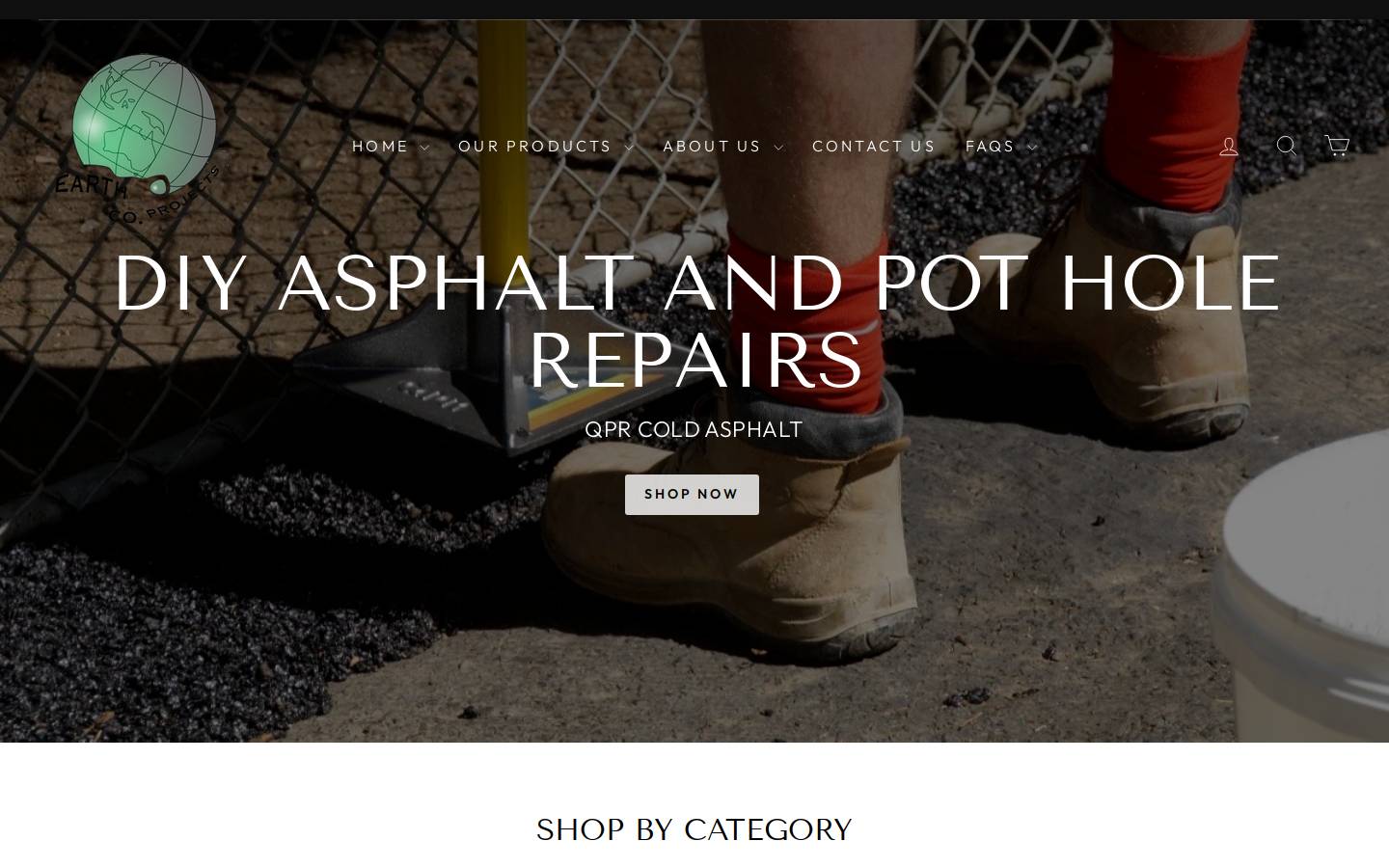 earthcoprojectsstore.com homepage screenshot