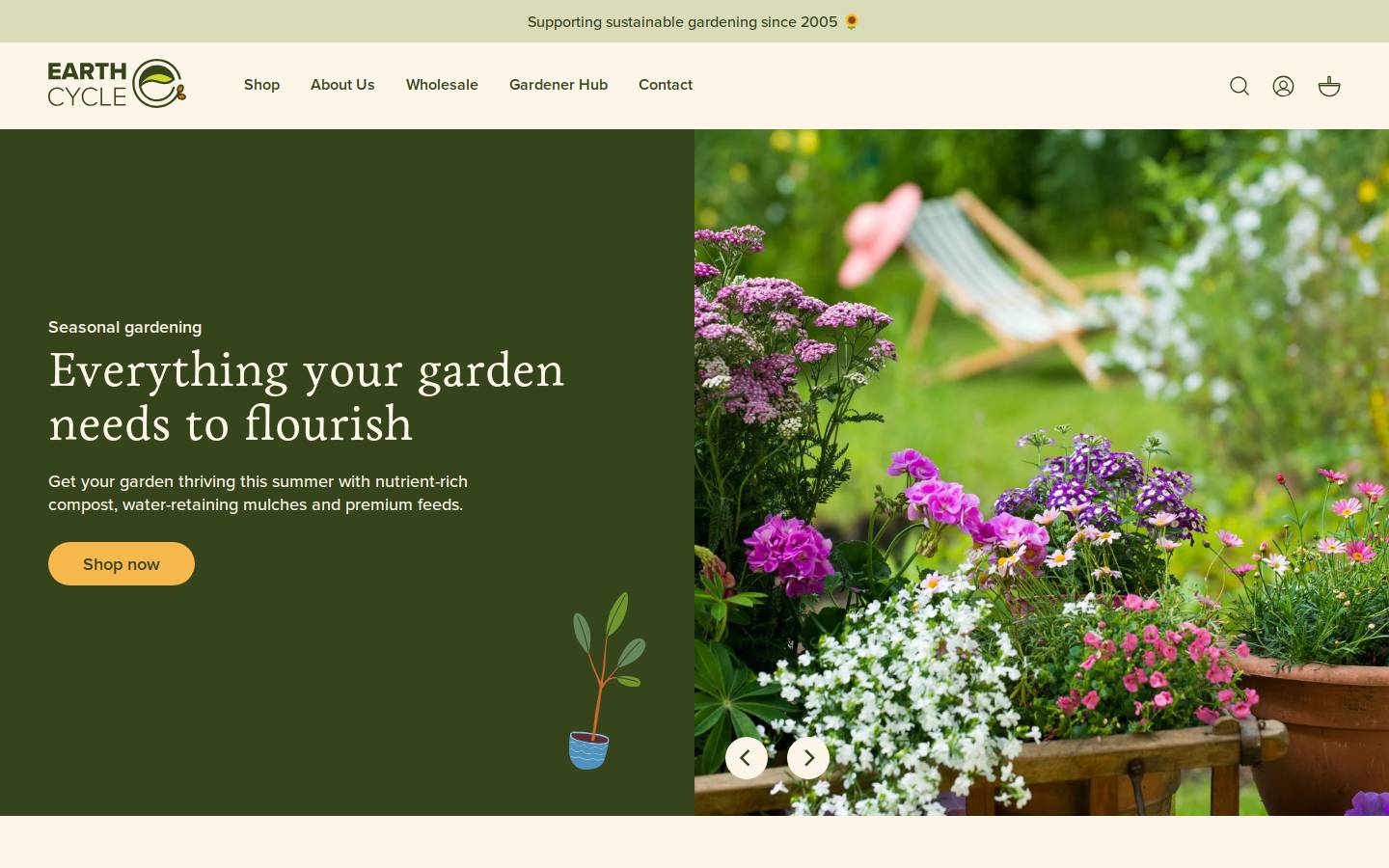 Earth Cycle homepage screenshot