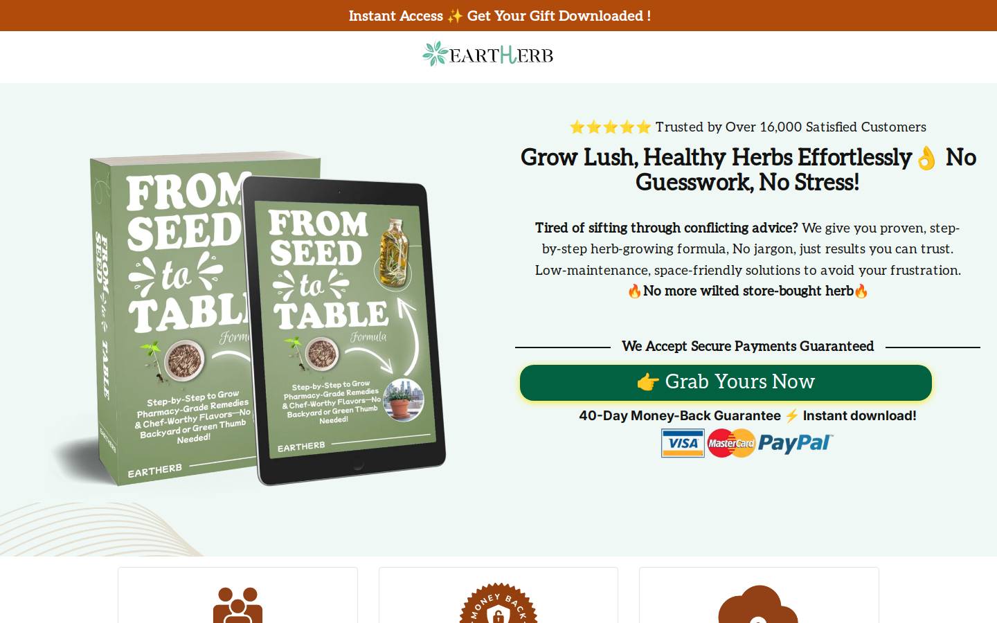 eartherb.com homepage screenshot