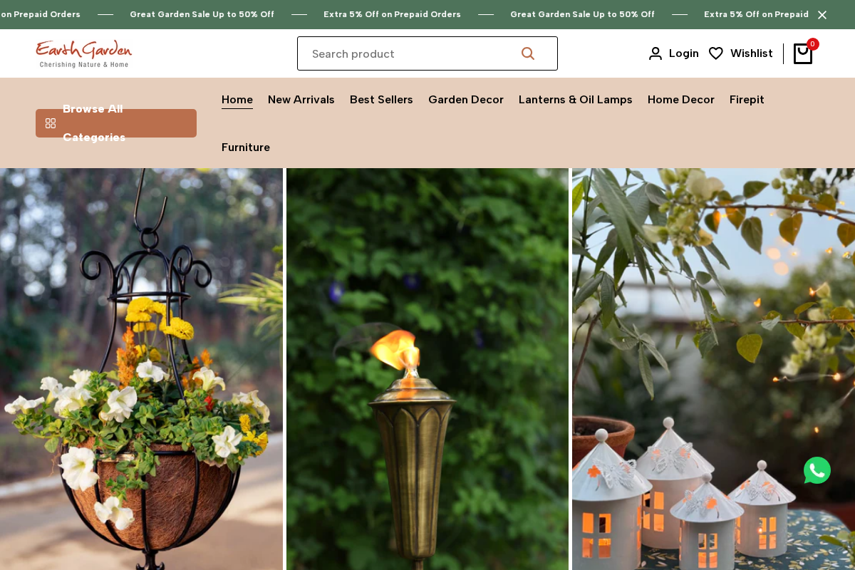 earthgarden.in homepage screenshot