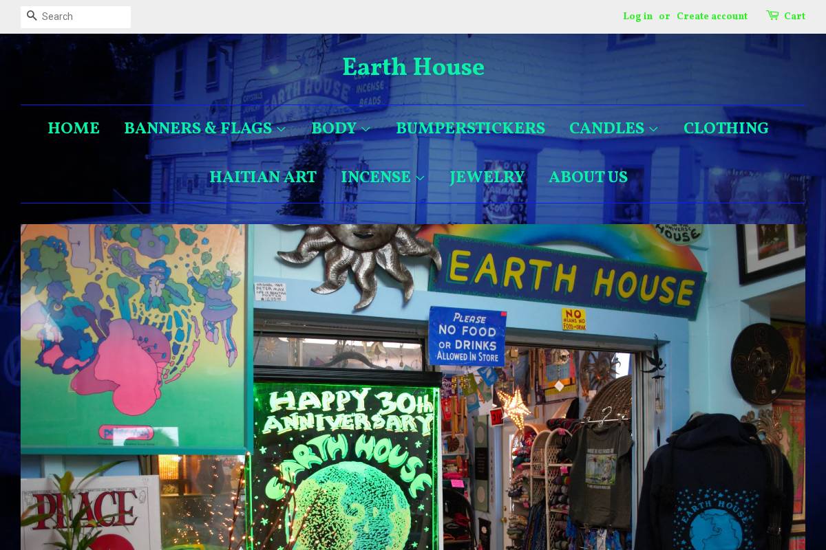earthhouse.com homepage screenshot