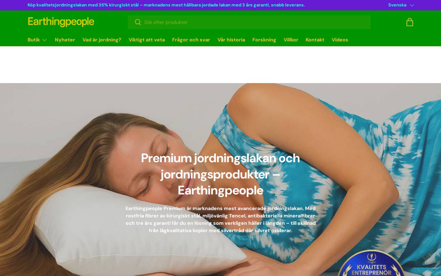 Earthingpeople homepage screenshot