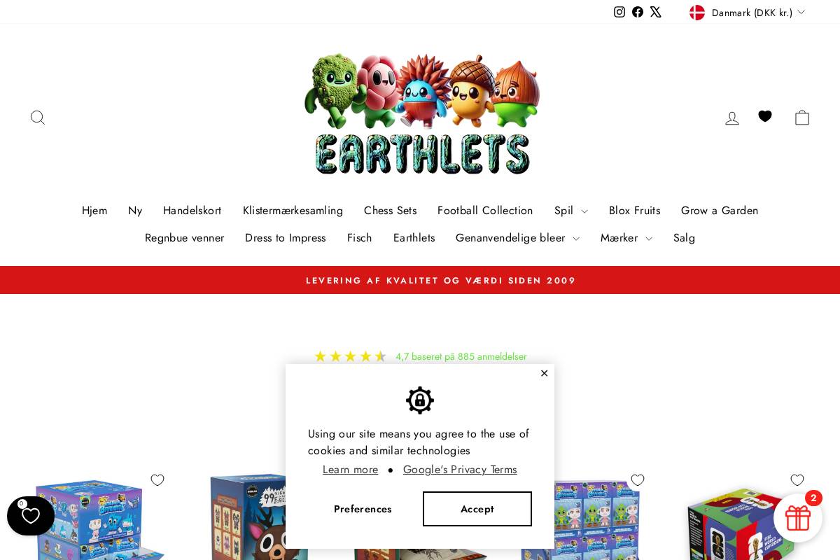 Earthlets homepage screenshot