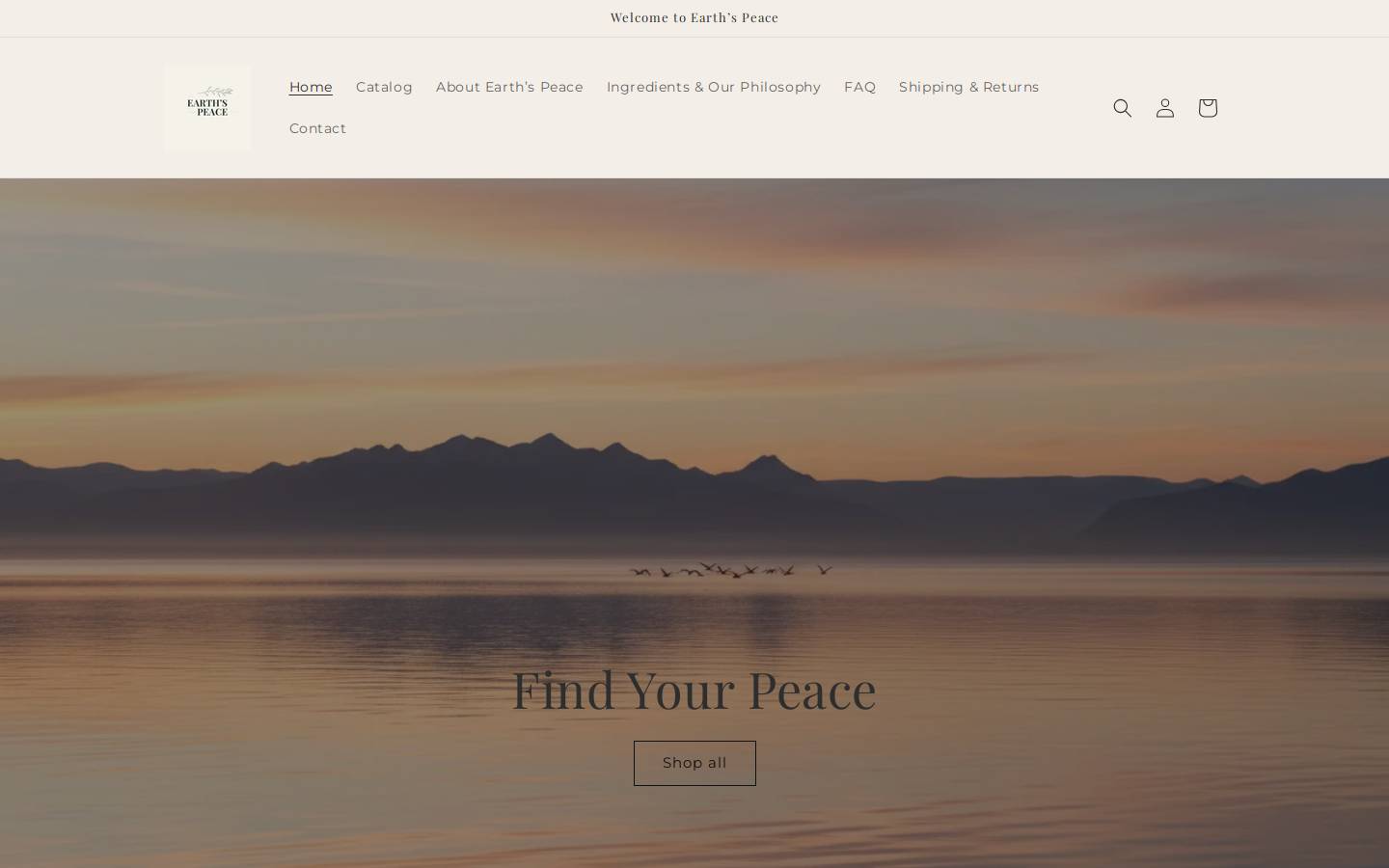 earths-peace.com homepage screenshot