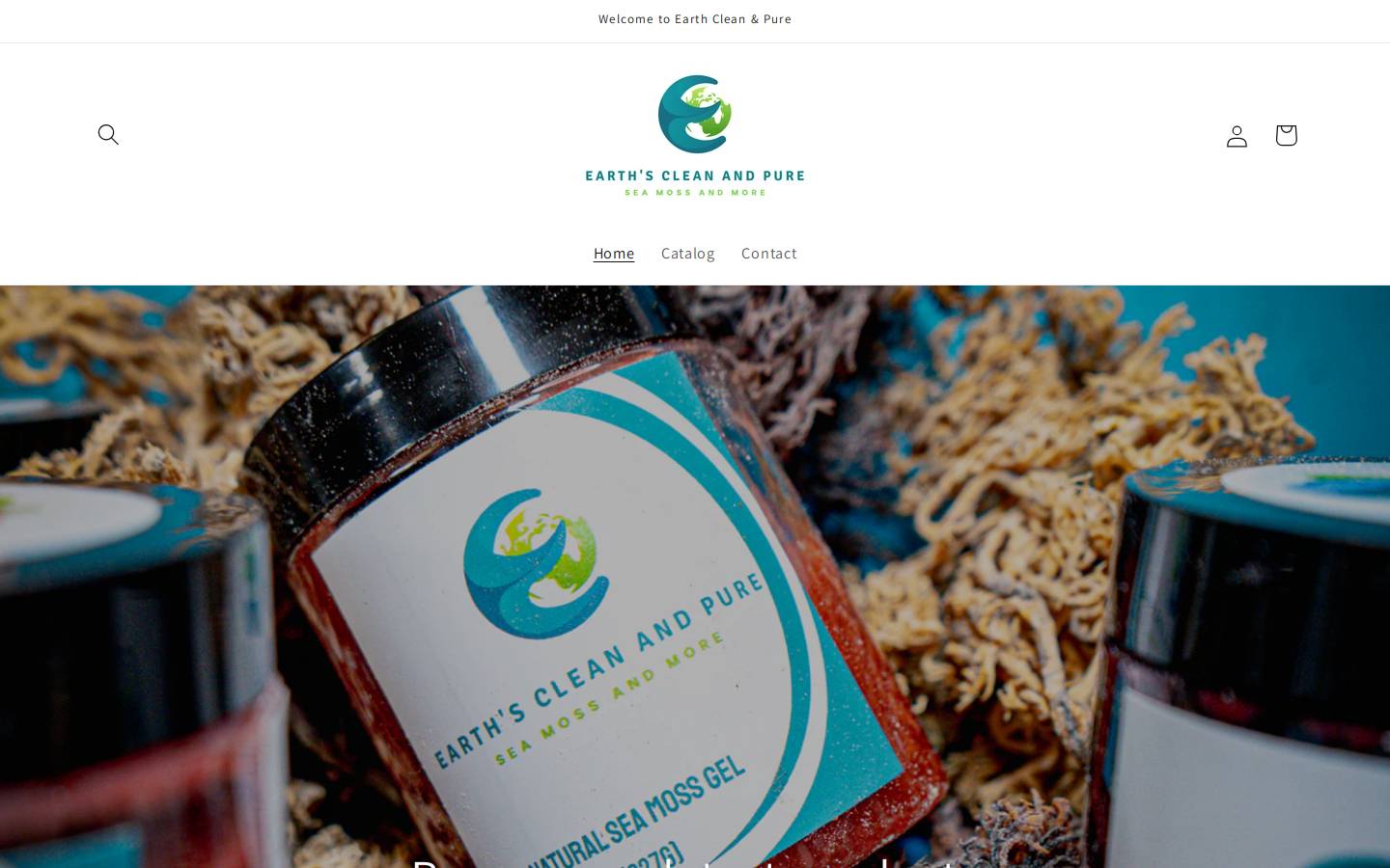 earthscleanandpure.com homepage screenshot