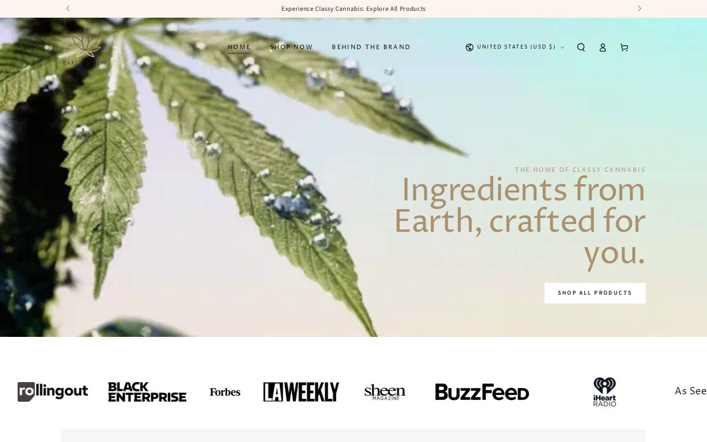 earthsdew.shop homepage screenshot