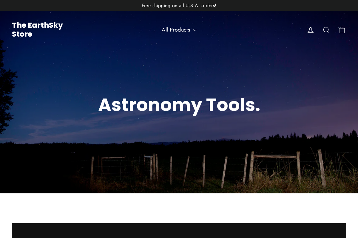 The EarthSky Store homepage screenshot