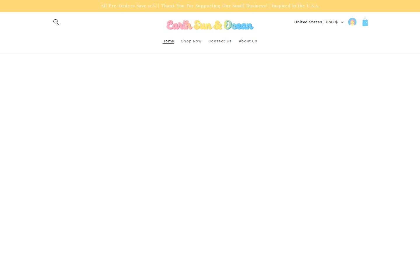earthsunocean.com homepage screenshot