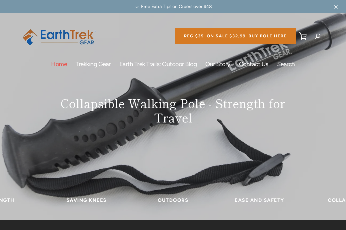 earthtrekgear.com homepage screenshot