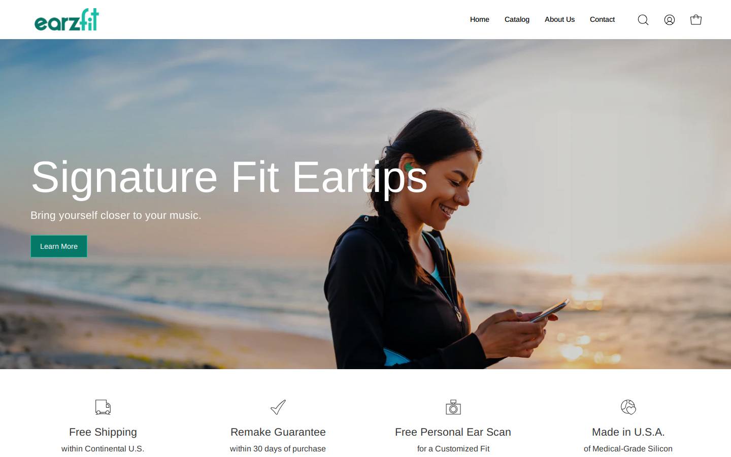 earzfit.com homepage screenshot