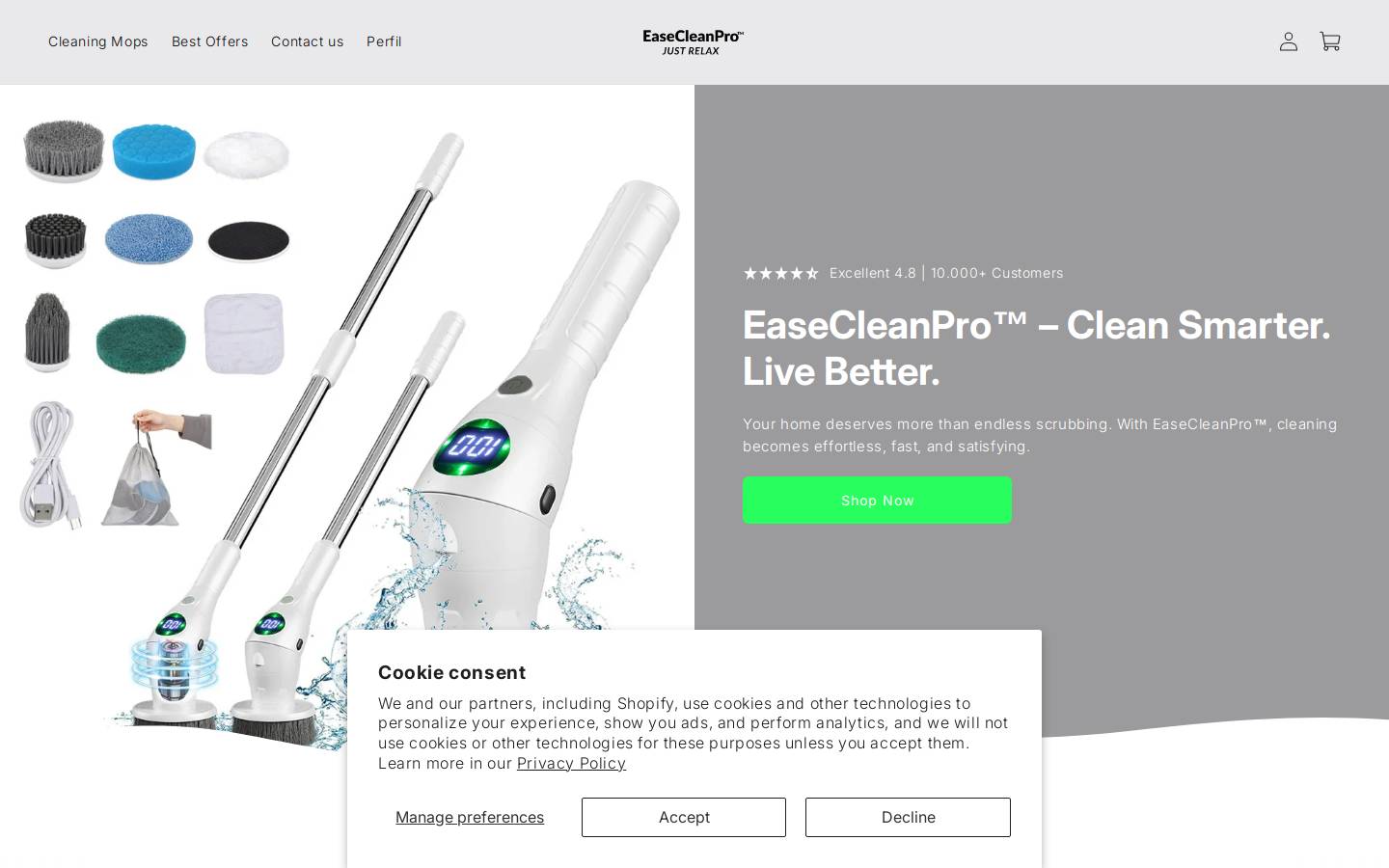 easecleanpro.com homepage screenshot