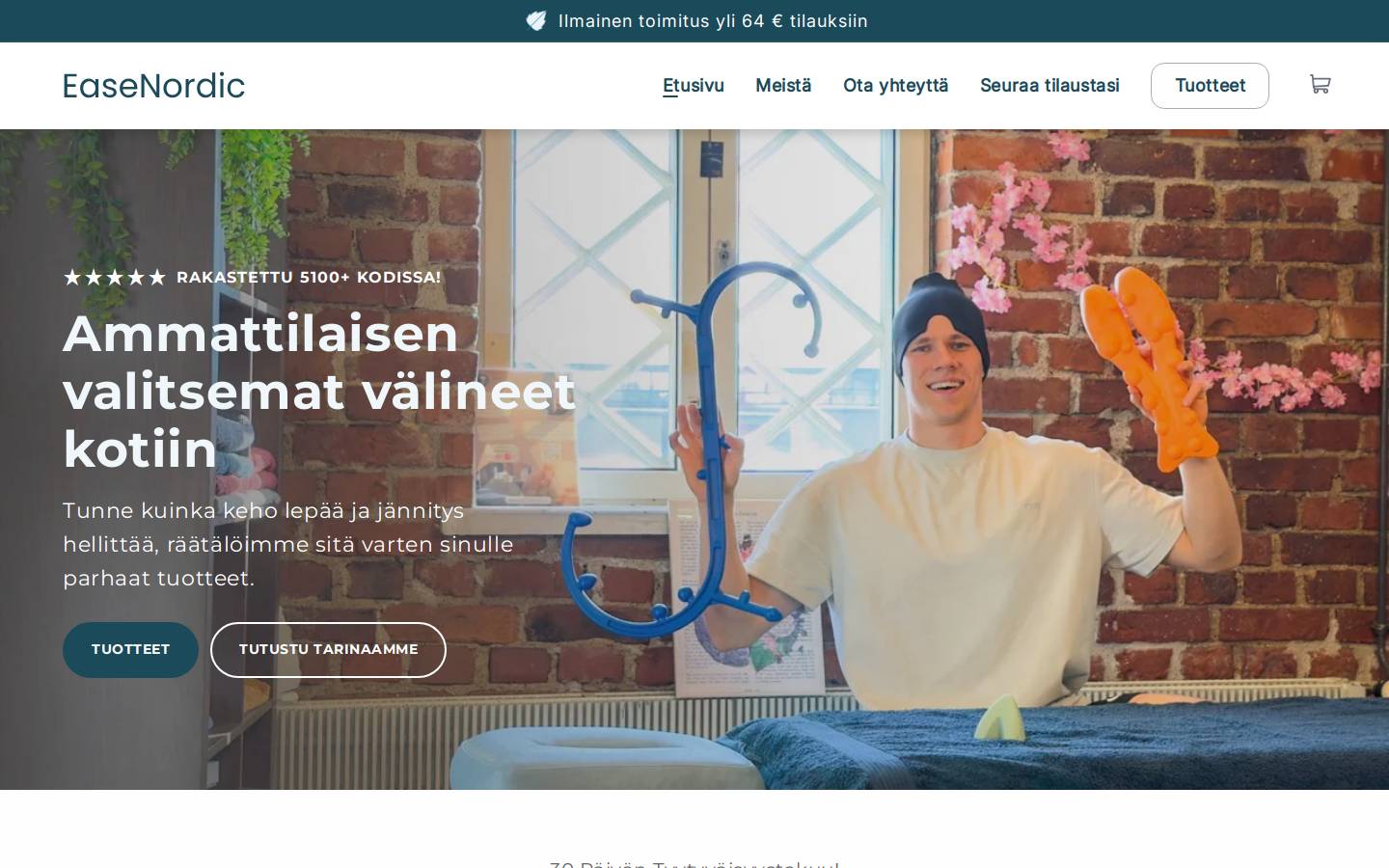 Easenordic homepage screenshot