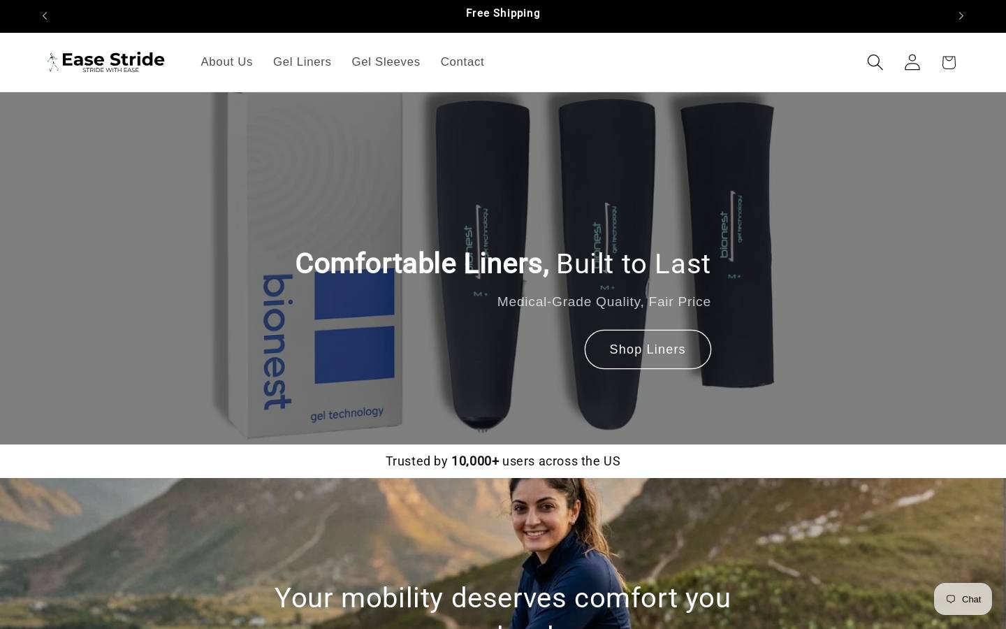 easestride.com homepage screenshot
