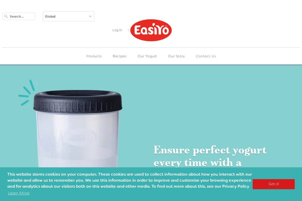 Easiyo homepage screenshot