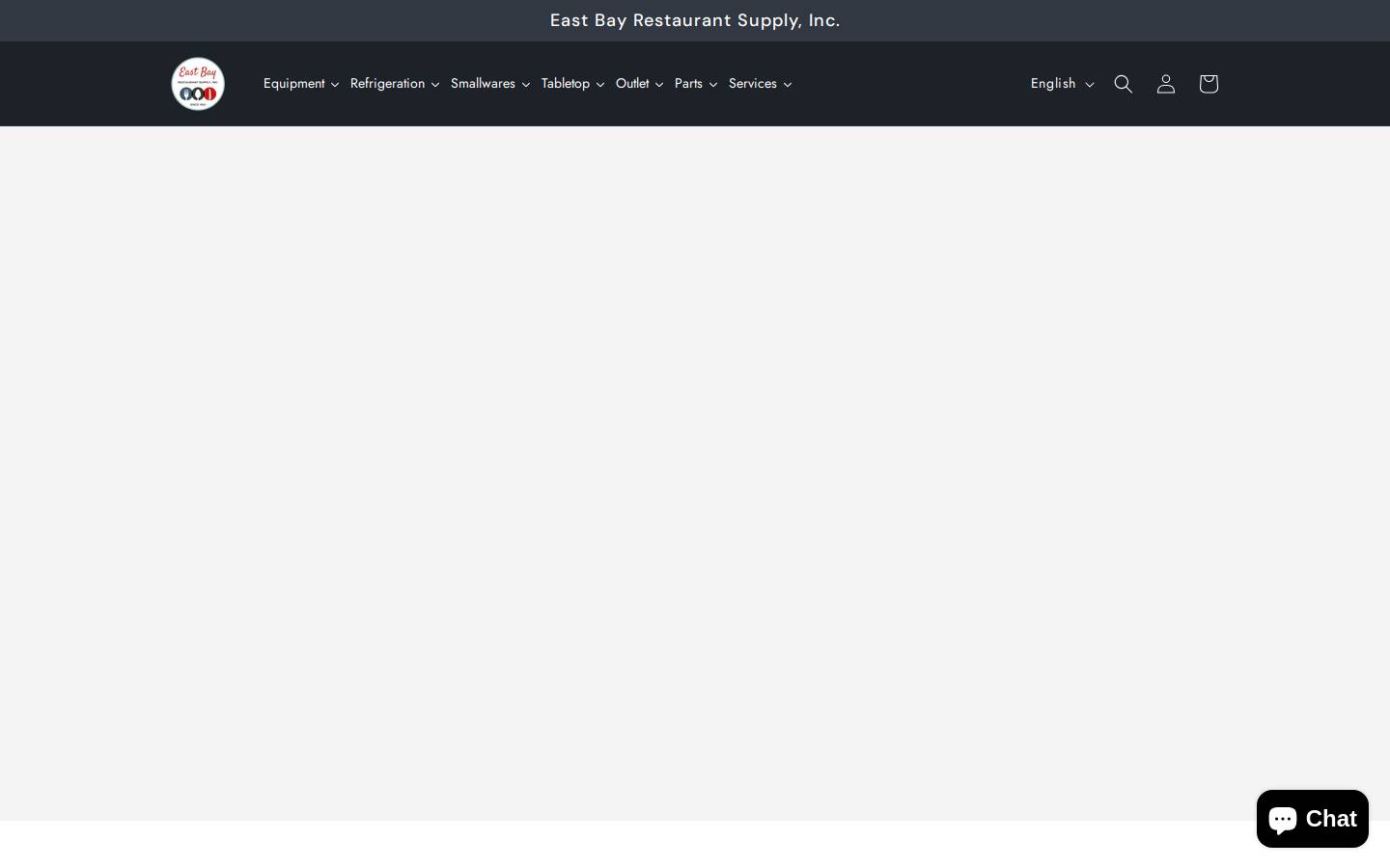 Eastbayrestaurantsupply homepage screenshot