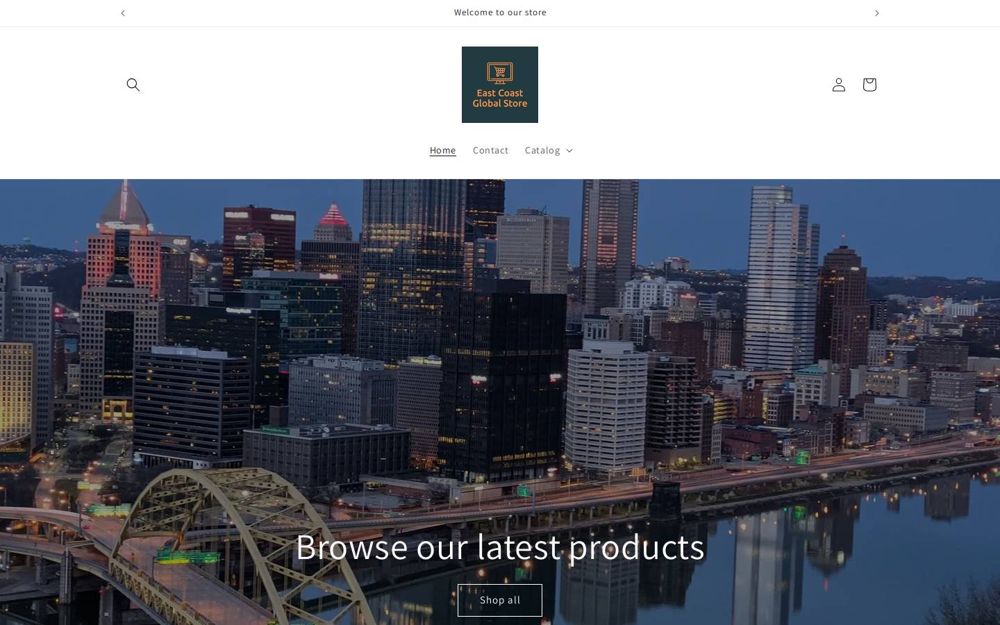 eastcoastglobalstore.com homepage screenshot