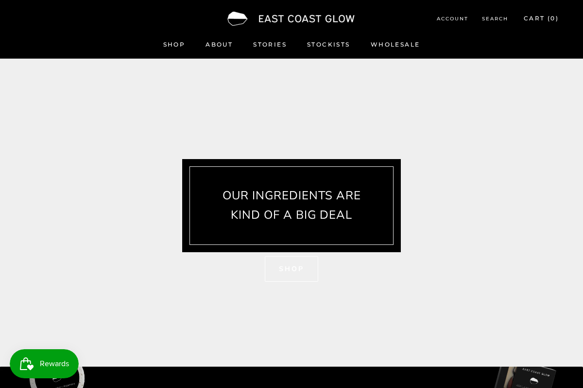 East Coast Glow | Wild Island Apothecary homepage screenshot