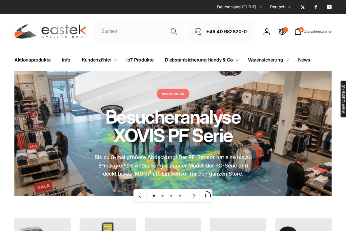 eastek-onlineshop.com homepage screenshot