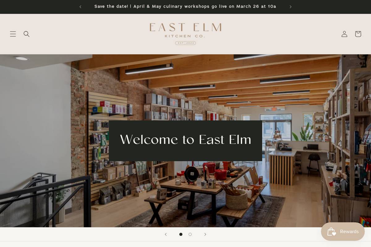 eastelmkitchenco.com homepage screenshot