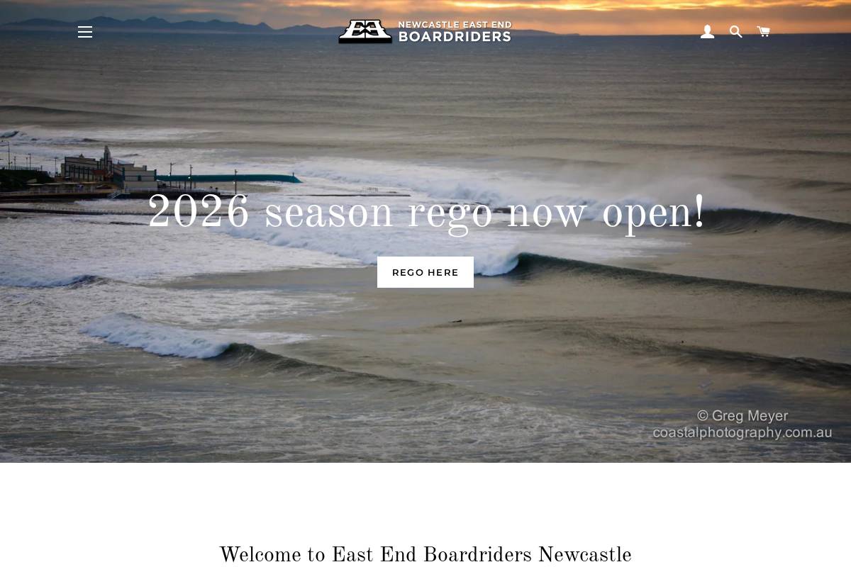 eastendboardriders.com.au homepage screenshot