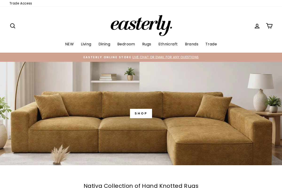 Easterly homepage screenshot