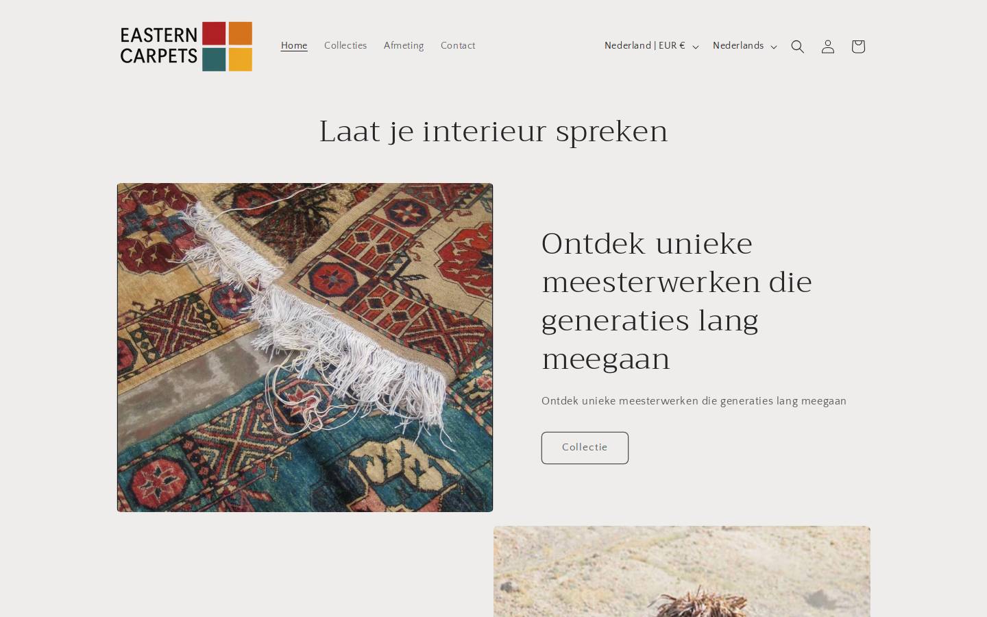 eastern-carpets.com homepage screenshot
