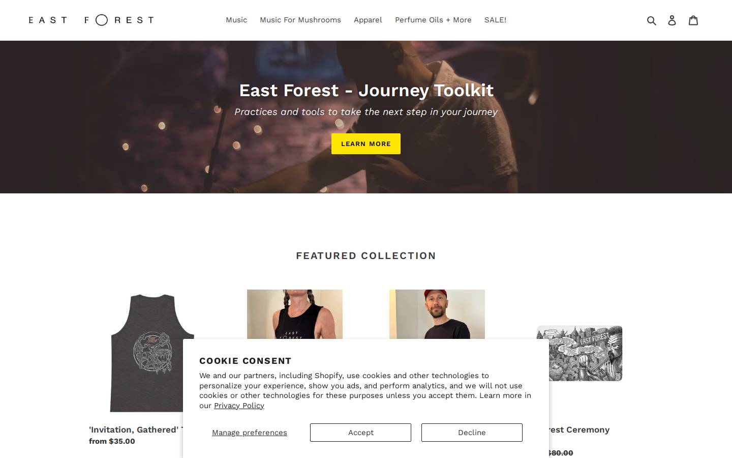 eastforest.store homepage screenshot