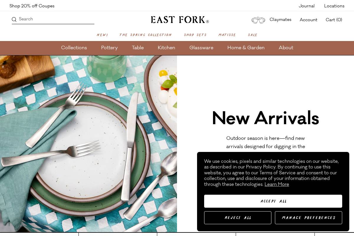 Eastfork homepage screenshot