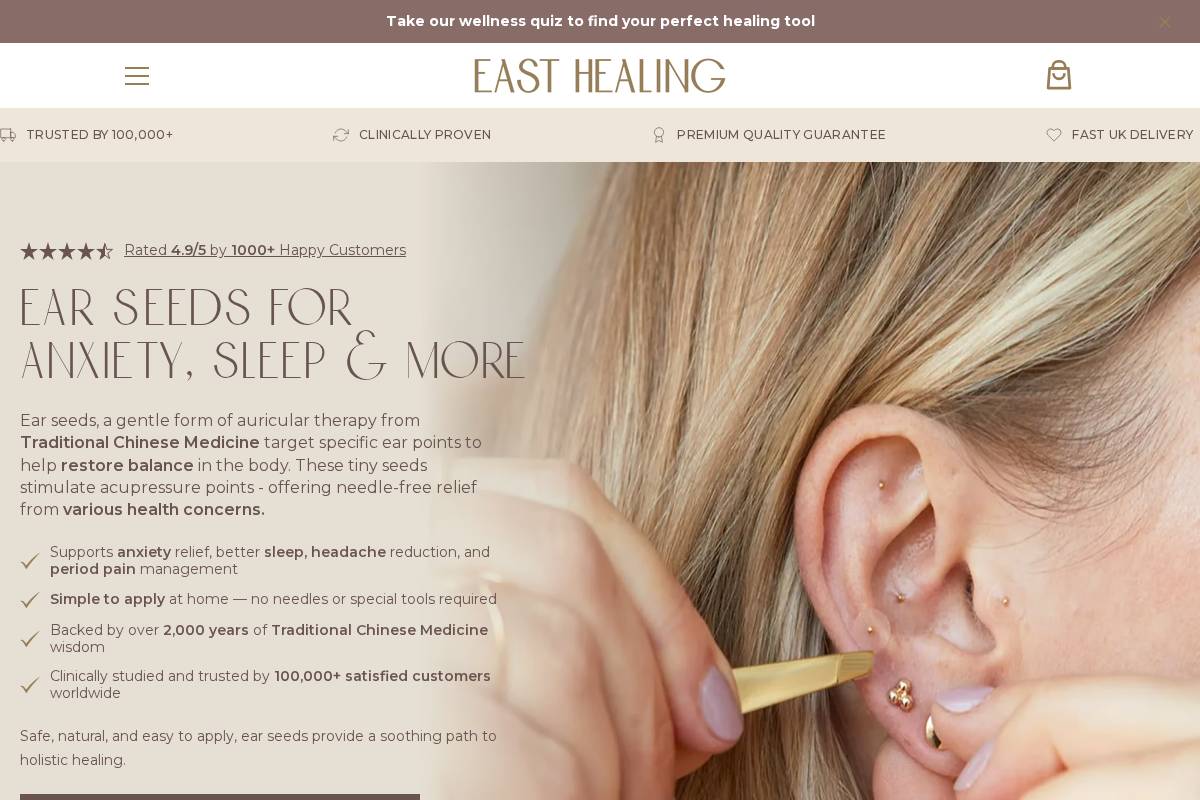 East Healing homepage screenshot
