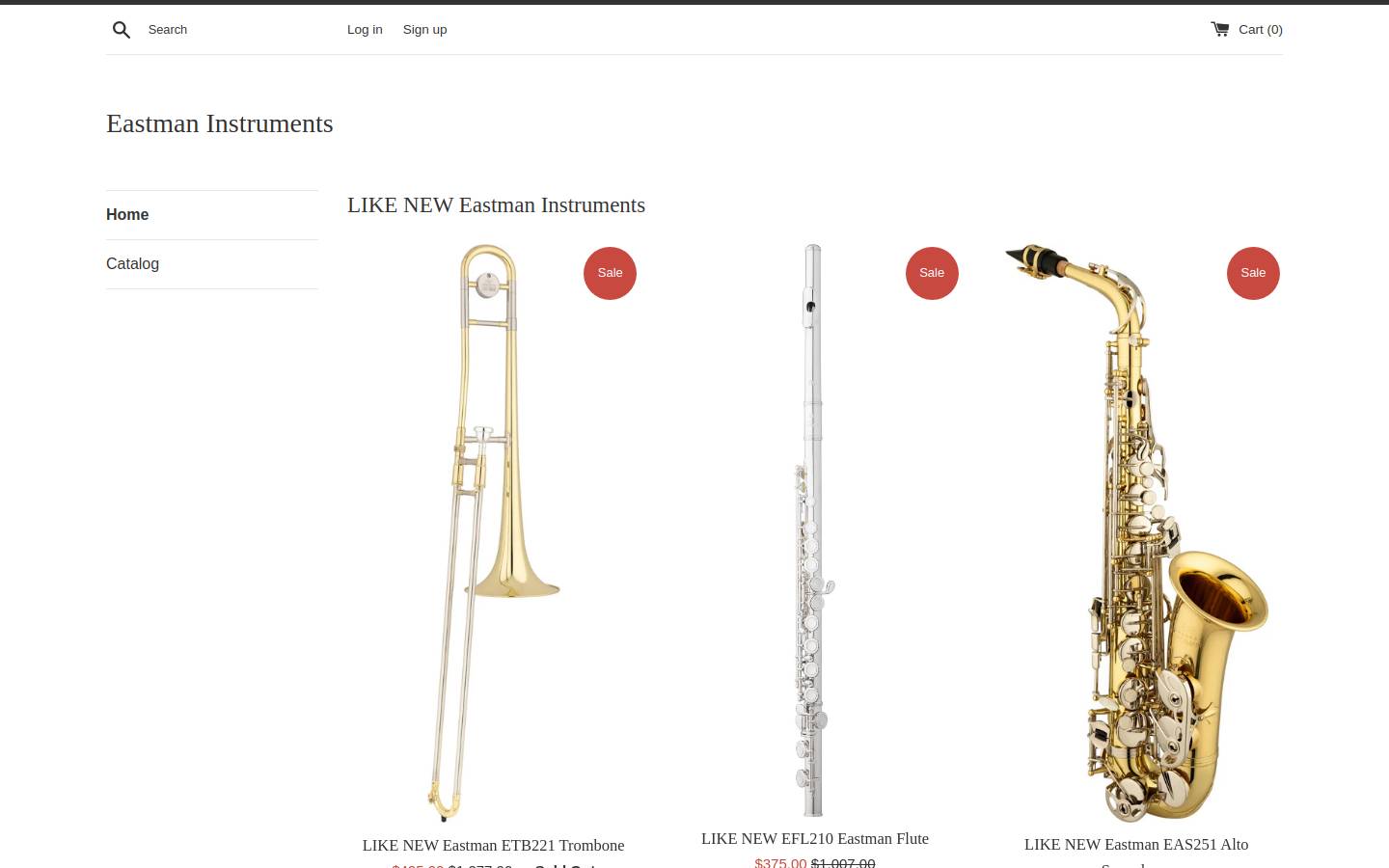 eastmaninstruments.com homepage screenshot
