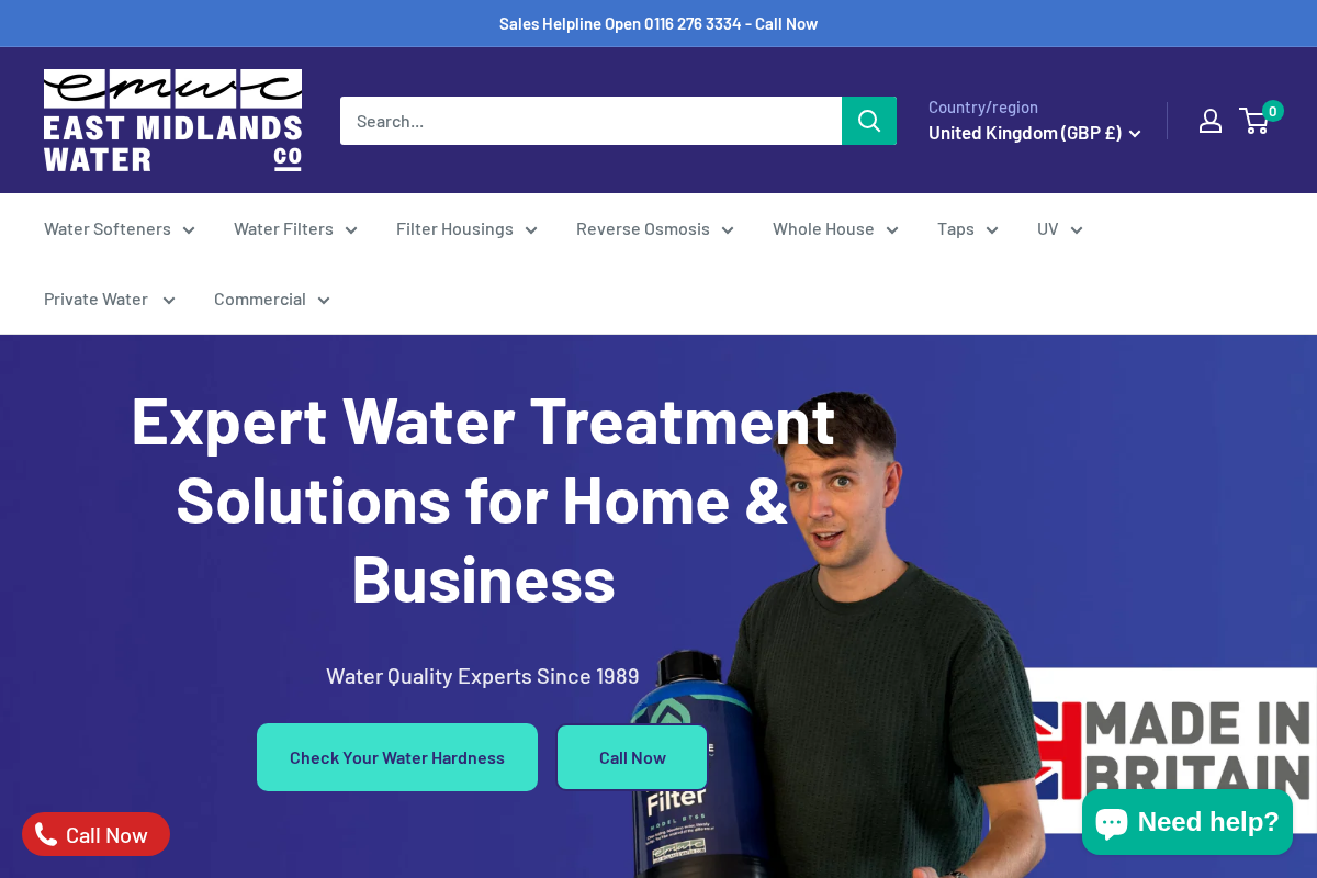 EAST MIDLANDS WATER COMPANY LIMITED homepage screenshot