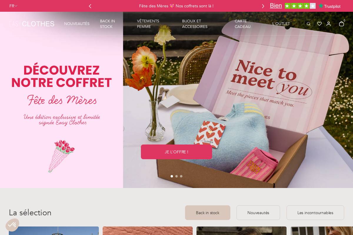 Easy Clothes homepage screenshot