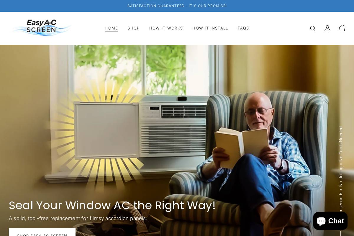 easyacscreens.com homepage screenshot